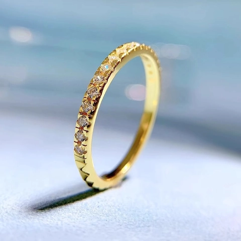 Stainless Steel Ring Geometric Rivet Stud Inlaid Sparkling Zircon Minimalist Elegant Fashion Jewelry Women