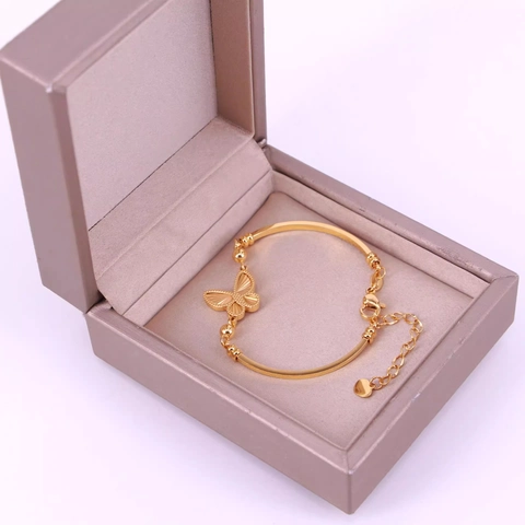 Schmetterling Armband Für Frauen Edelstahl Vergoldet Gebogenes Rohr Elegant Minimalistischer Schmuck Verstellbar