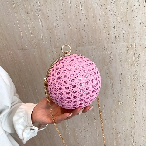 Women Elegant Ball Evening Bag Woven Pattern Rhinestone Chain Crossbody Bag PU Metal Banquet Party Lady Shoulder Bag