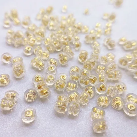 Transparent Silicone Earring Backs Secure Copper Metal Core Earring Stoppers Comfortable Earring Backings For Stud Earrings Making Accessories