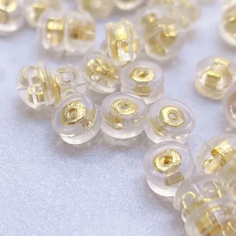 Transparent Silicone Earring Backs Secure Copper Metal Core Earring Stoppers Comfortable Earring Backings For Stud Earrings Making Accessories