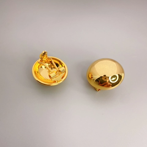 Minimalistische Halbkugelförmige Ohrstecker Kupfer Spiegelglanz Massiv Dom Schmuck Mit 925 Sterling Silber Ohrstecker