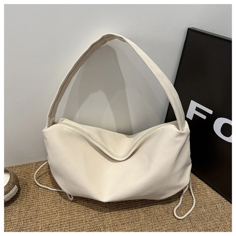 Borsa A Spalla In Nylon Da Donna Con Coulisse Borsa Hobo Arricciata Grande Capacità Borsa Da Mano Casual
