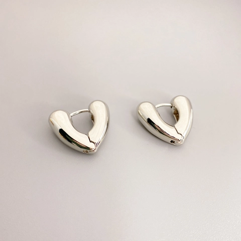Minimalistische Herz Creolen Für Damen Mit Ohrsteckern Aus 925 Sterling Silber Messing 18 Karat Vergoldet Schmuck