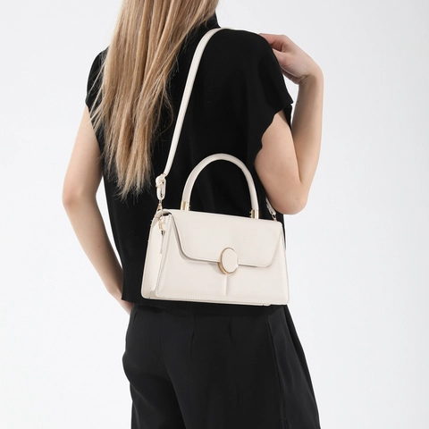 Borsa Quadrata Piccola in Pelle PU Trendy per Donna Borsa a Tracolla Minimalista Tinta Unita Con Fibbia Dorata Borsa a Mano