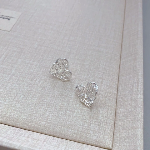 Hollow Heart Round Stud Earrings With 925 Sterling Silver Earring Post Copper Real Gold Plated Zircon Inlaid Jewelry For Women