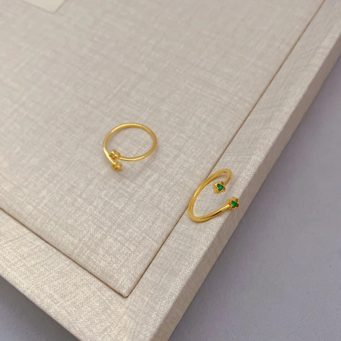 Minimalistischer Blumen Offener Ring Vergoldetes Kupfer Zirkon Verstellbarer Schmuck Für Damen Eleganter Modeschmuck