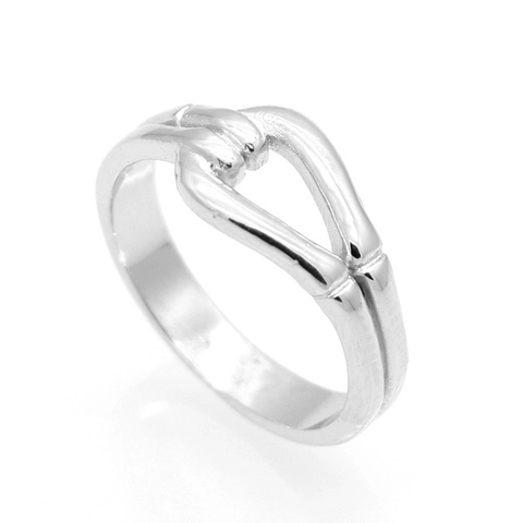Bague Nœud En Argent Sterling 925 Bicolore Plaqué Or Et Argent Poli Miroir Bijou Géométrique Minimaliste Mode Pour Femmes