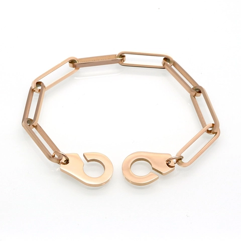 Pulsera De Esposas De Acero Inoxidable Con Eslabones Entrelazados Hip Hop Punk Joyería Minimalista Para Hombres Mujeres Parejas