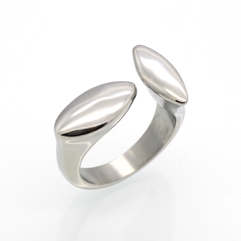Minimalistische T-Vormige Geometrische Open Ring 316L Roestvrij Staal 18K Verguld Verstelbaar Hoogglans Sieraden