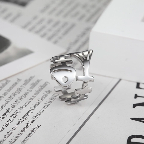Anello Lisca Di Pesce Acciaio Inossidabile Retro Punk Scheletro Svuotato Gotico Gioielli Regalo Per Uomini Donne