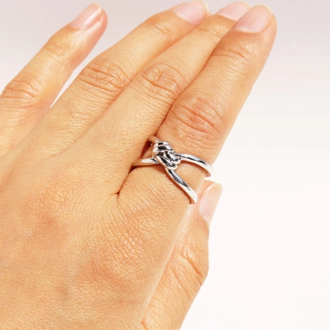 Anillo Minimalista Con Nodo A Doppio Strato Per Donna Uomo Ottone Placcato Oro Lucido Gioielli Di Moda Accessorio