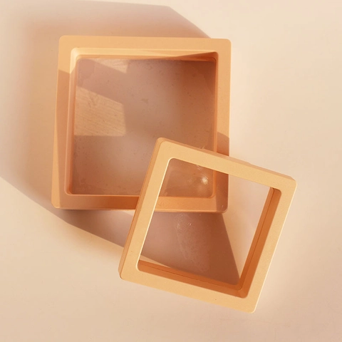 3D Aufhängung Schmuckschatulle Mit PE-Folie Oxidationsschutz Quadratische Vitrine Für Ohrringe Halsketten Ringe Aufbewahrung