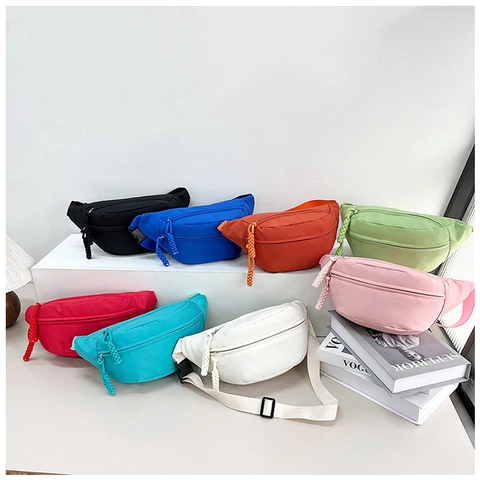 Borsa Da Petto In Nylon Da Donna Marsupio Versatile Con Tracolla Regolabile E Tirante Intrecciato Borsa Sportiva Casual