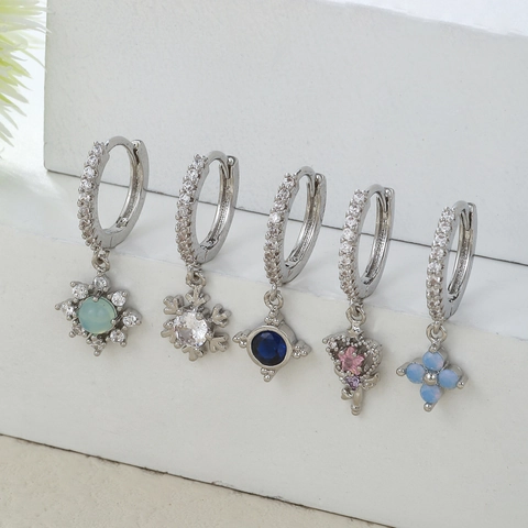 Trendige Zirkonia Seepferdchen Schlange Schmetterling Creolen Vergoldet Versilbert Messing Zierlicher Tierschmuck Geschenk Frauen