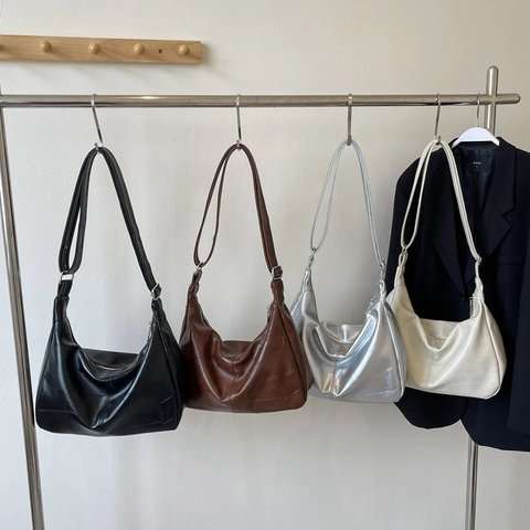 Borsa a Spalla Hobo Grande da Donna in Pelle PU Design Patchwork Borsa Tote Casual Con Tracolla Regolabile Per Pendolarismo