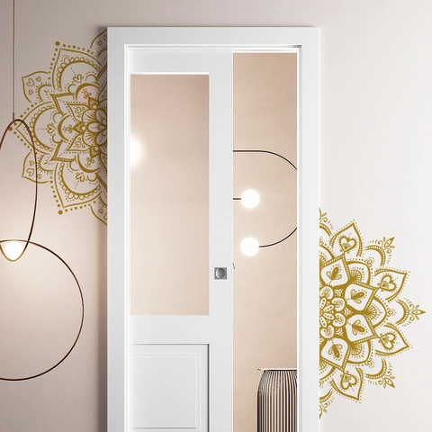 Mandala Wall Stickers PVC Self-Adhesive Gold Geometric Pattern Bohemian Style Home Decor For Living Room Bedroom