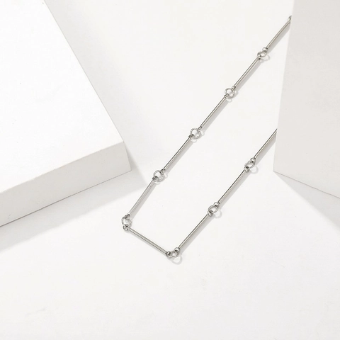 Collana A Maglie In Barra Di Acciaio Inossidabile Minimalista Catena Da Clavicvola Geometrica Per Donne Gioielli