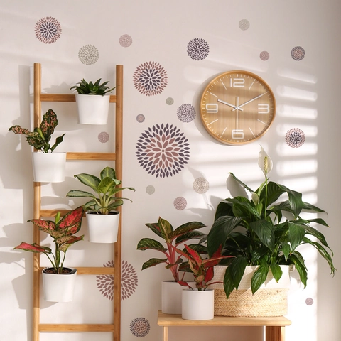 Mandala Flower Wall Stickers PVC Removable Waterproof Boho Geometric Decals For Living Room Bedroom Home Decor