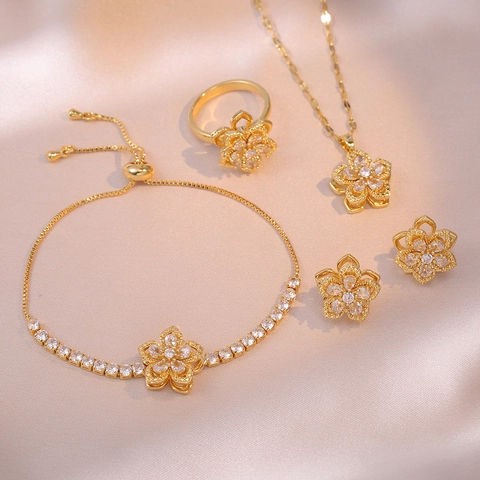 Blume Anhänger Halskette Edelstahl Mit Rotierenden Zirkonia Eingelegt Blütenblatt Zierlicher Schmuck Für Frauen Eleganz
