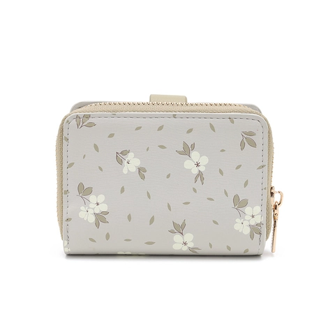 Women Short PU Leather Floral Print Folding Wallet Multi Card Slot Coin Purse Mini Clutch For Ladies