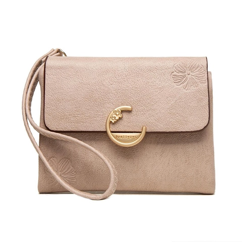 Damen Retro PU Leder Kurze Geldbörse Blumenprägung Gold Metallschnalle Handschlaufe Reißverschluss Münzfach Kartenhalter