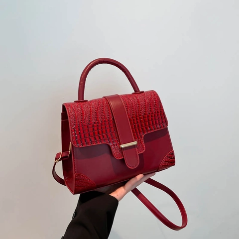 Dames PU Leer Krokodillenpatroon Schoudertas Retro Kleine Vierkante Handtas Crossbody Tas Voor Dagelijks Gebruik