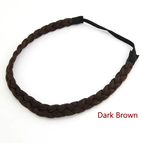 Geflochtenes Haar Stirnband Synthetikfaser Zopf Elastisches Haarband Für Frauen Mädchen Boho Stil Natürlich Aussehend