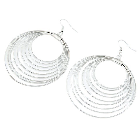 Pendientes De Aro De Varias Capas Geométricos De Aleación Círculos Concéntricos Estilo Bohemio Retro Para Mujeres