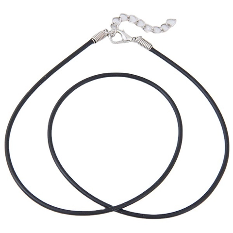 Minimalist Black Waxed Cord Necklace With Silver Alloy Lobster Clasp And Adjustable Extension Chain DIY Jewelry Accessory