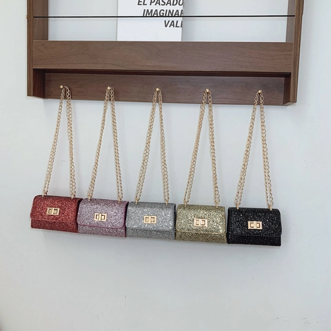 Women's Sparkling Rhinestone Mini Square Bag Fashion Metal Chain Crossbody Shoulder Bag Elegant Evening Party Clutch Bag