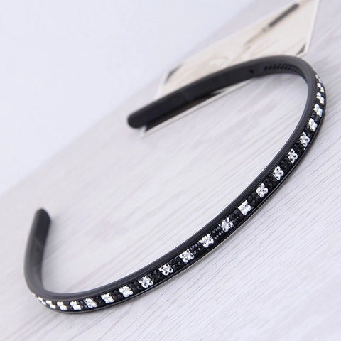 Strass Stirnband Schlankes Harz Haarband Mit Anti-Rutsch Zaehnen Koreanischer Stil Eleganter Haarschmuck Fuer Frauen Maedchen