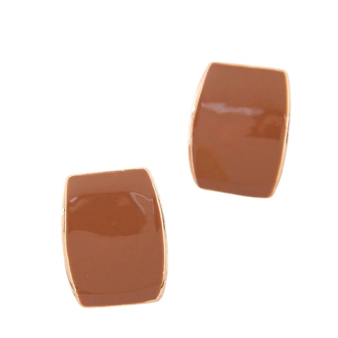 Geometrische Rechteckige Legierung Ohrringe Mit Harz Ohrring Pfosten Retro Emaille Tropföl Stil Einfacher Schmuck Für Damen