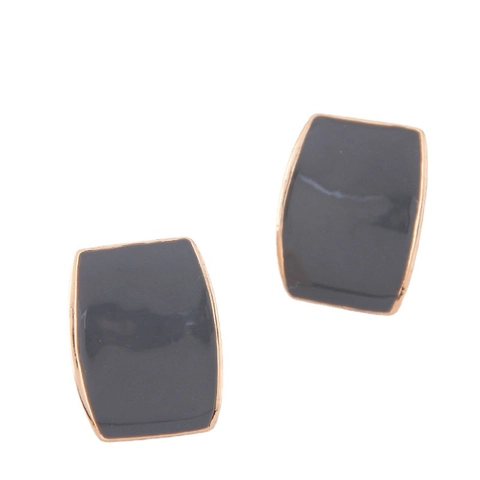 Geometrische Rechteckige Legierung Ohrringe Mit Harz Ohrring Pfosten Retro Emaille Tropföl Stil Einfacher Schmuck Für Damen