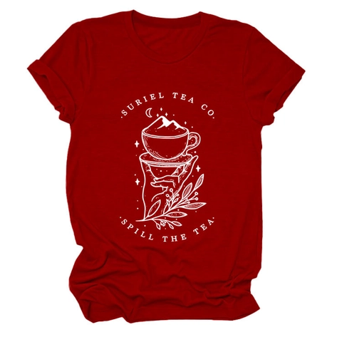 Maglietta Grafica Da Donna In Misto Cotone A Maniche Corte Girocollo Vestibilità Ampia Stampa Lettere Casual Moda Estate Top