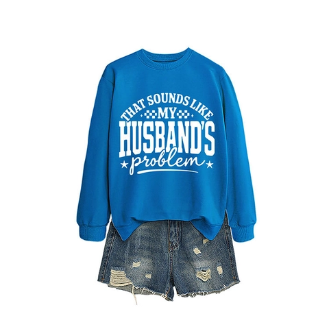 Sweat-shirt Pour Femme Avec Imprimé Lettres Humoristique Mélange De Coton Col Rond Manches Longues Streetwear Décontracté