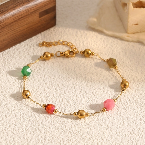Bracciale In Acciaio Inossidabile Cuore Stella Pietra Naturale Perla Artificial Sintetica Catena Regolabile Gioielli Di Moda Per Donna Stile Elegante