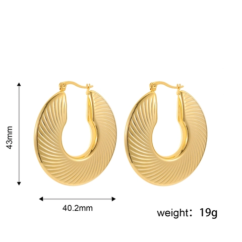 Orecchini a Cerchio e a Bottone in Acciaio Inossidabile 304 Oro Vintage Francese a Forma di Fiore e Cuore per Donna