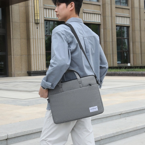 Laptop Bag Business Briefcase Oxford Cloth Waterproof Shockproof Shoulder Strap Travel Messenger Handbag Professional