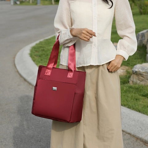 Bolso Tote de Nylon para Mujer Gran Capacidad Repelente Al Agua Tela Oxford Bolso de Hombro Casual Para Viaje Diario Trabajo