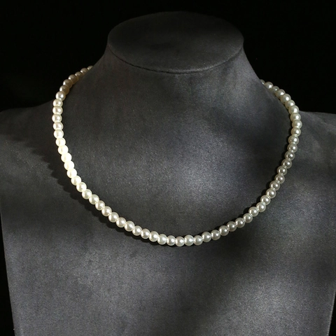 Elegante Kunstperlenkette Mit Legierungsverschluss Verlängerungskette Für Frauen Einfacher Büro Stil Schmuck Geschenk