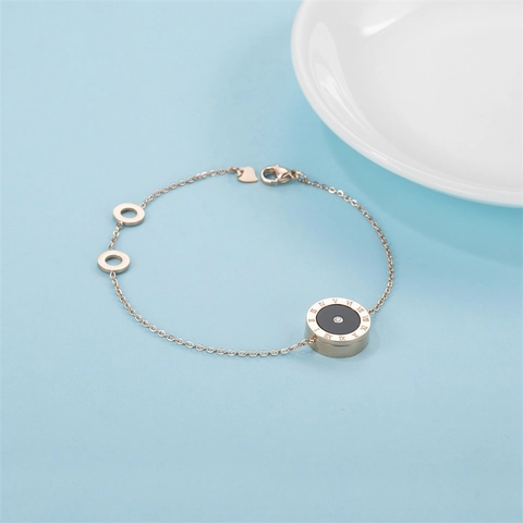 Bracciale Diffusore Per Aromaterapia Acciaio Inossidabile Numeri Romani Pendente Rotondo Gioielli Eleganti Da Donna