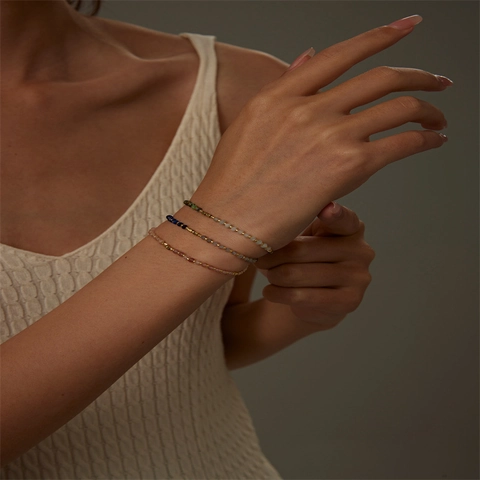 Handmade Morse Code Beaded Bracelet For Women Men Stainless Steel Natural Stone Adjustable Braided Rope Jewelry Gift