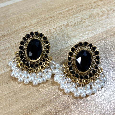 Boucles D'oreilles Pendantes Baroques Vintage Avec Alliage Strass Et Gland De Künstliche Perle D'imitation Pour Femmes