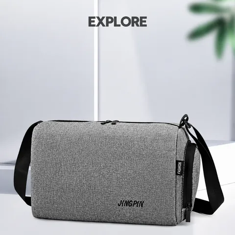 Borsa a Tracolla in Tessuto Oxford per Uomo Donna Impermeabile Viaggio Sport Borsa a Spalla Casual Tinta Unita Grande Capacità