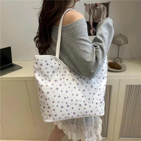 Grande Capacità Donna Stampata Borsa Tote in Pelle PU Casual Spalla Sottobraccio Borsa per Scuola Vita Quotidiana Ufficio Borsa