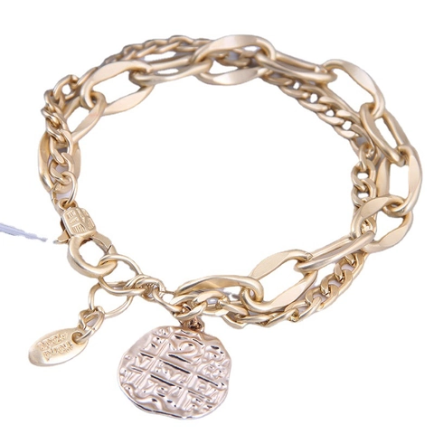 Bracelet Chaîne Alliage Vintage Pour Femmes Avec Coquillage Étoile De Mer Künstliche Perle Et Pendentif Pièce Croix Gothique