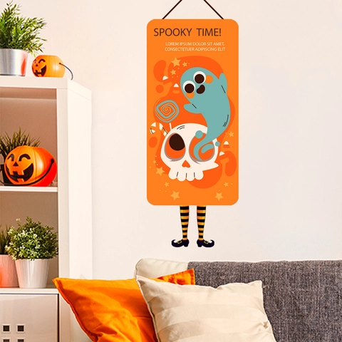 Halloween Wandaufkleber Cartoon Kürbis Geist Hexe Füße Abnehmbar PVC Selbstklebend Gruselzeit Party Home Zimmer Dekoration