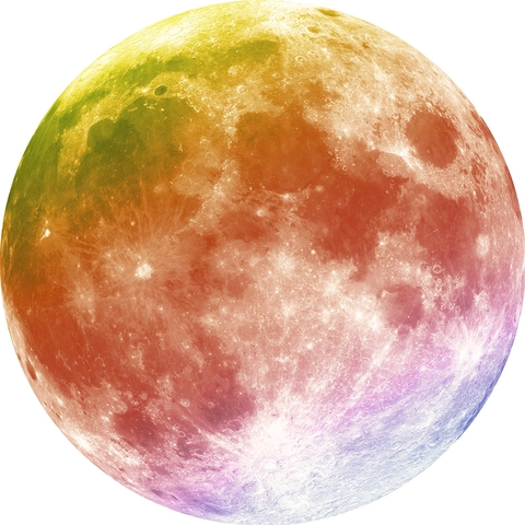 Stickers Muraux Lune Lumineux Réalistes PVC Autocollants Fluorescents Dans L'obscurité Surface De Planète Arc-En-Ciel Décor