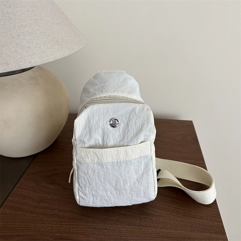 Minimalistische Leichte Crossbody Brusttasche Für Damen Herren Casual Einfarbig Synthetik Sling Bag Mit Verstellbarem Gurt